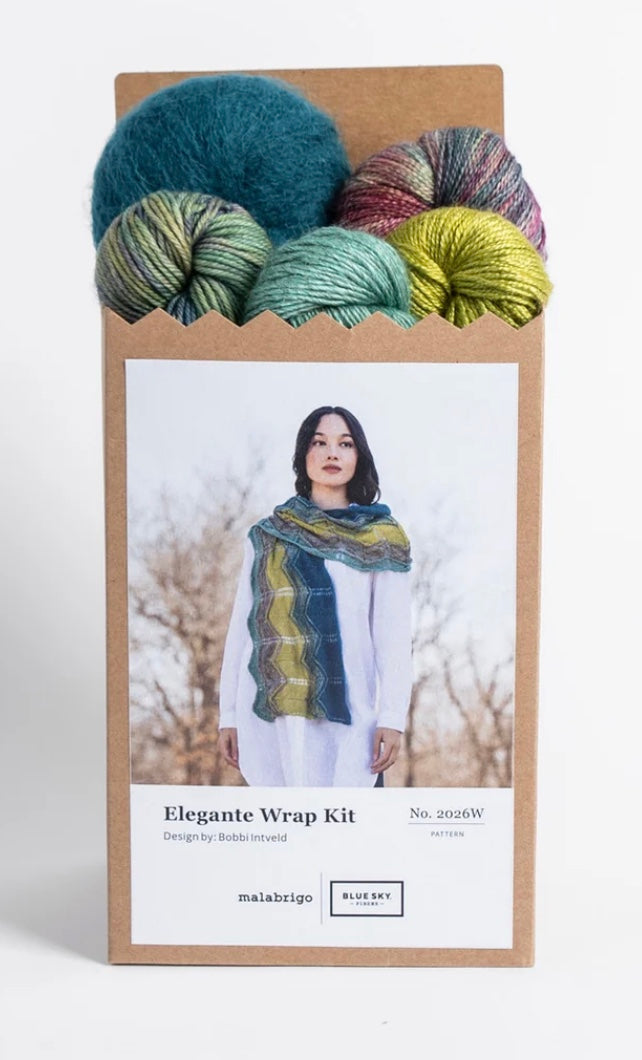 Malabrigo Holiday Kit 2026 - Elegante Wrap LIMITED EDITION